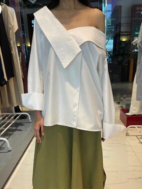 Off Shoulder White Blouse